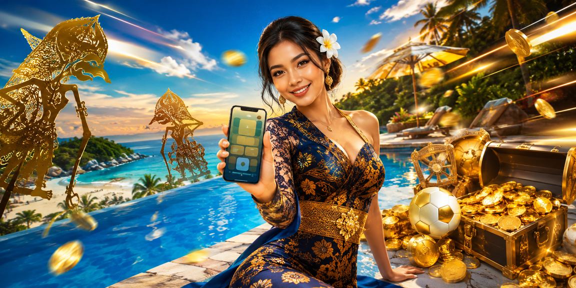 Tampilan aplikasi kasino mobile di tepi pantai dengan antarmuka yang responsif dan cerah