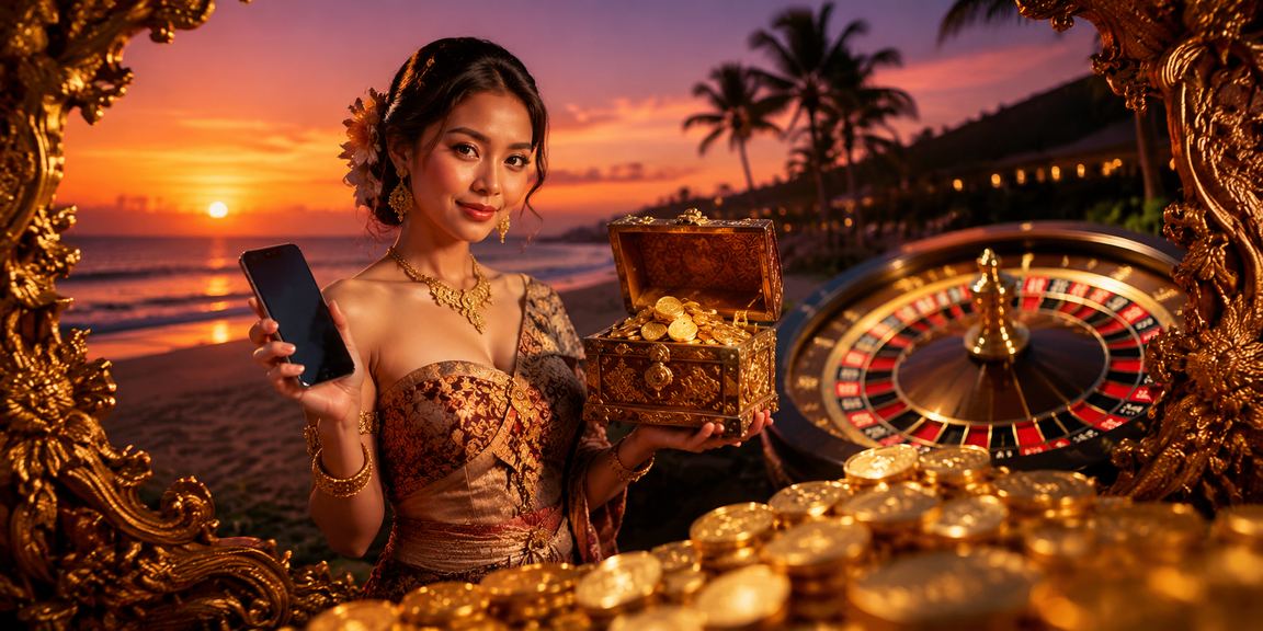 Meja roulette di kasino tepi pantai dengan suasana yang ramai dan penuh semangat